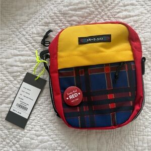 Stylish Red and Yellow Plaid Bag -Brand new